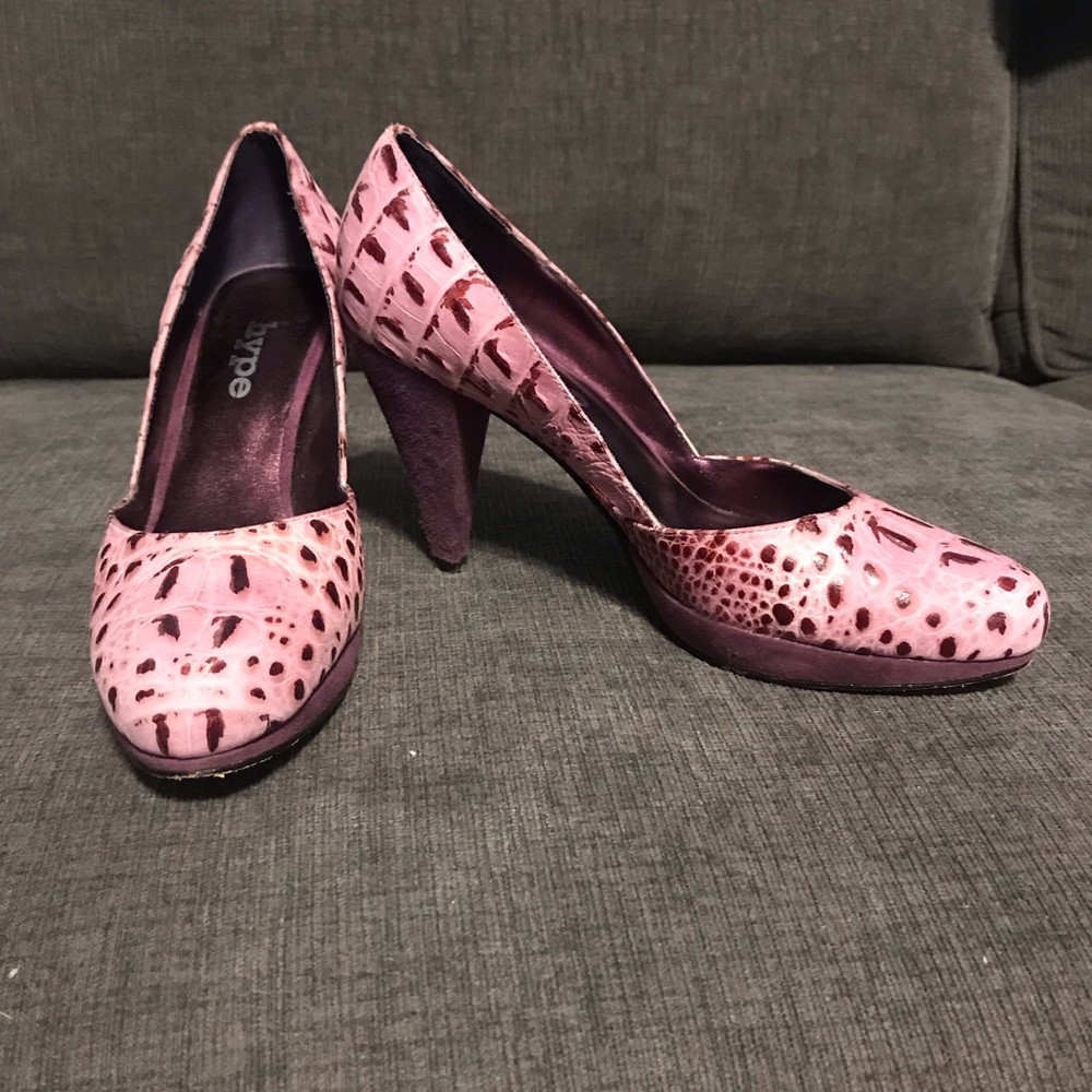 Hype Purple Rounded Toe Heels